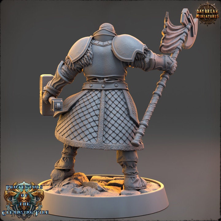 Sir Nexthral Dusk - The Protectors of the Cleansing Fire - Unpainted Miniature