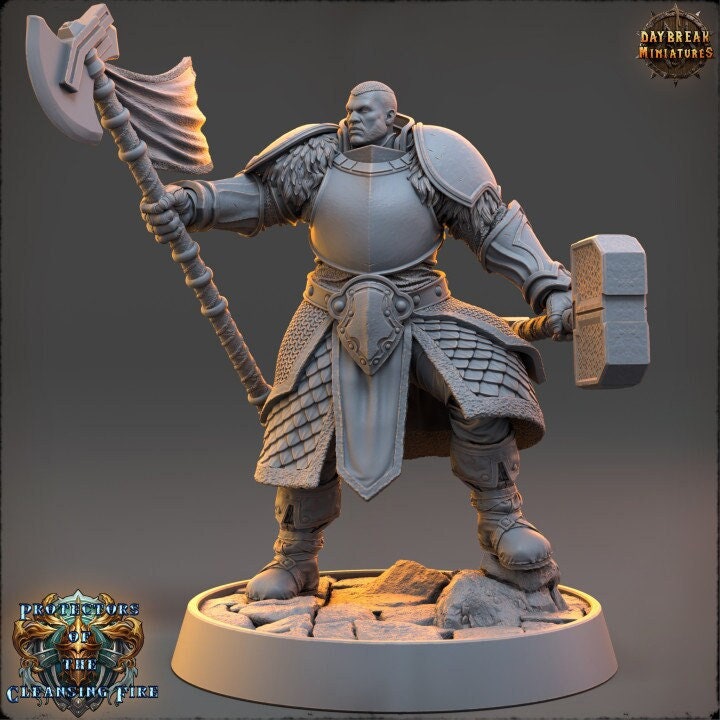 Sir Nexthral Dusk - The Protectors of the Cleansing Fire - Unpainted Miniature