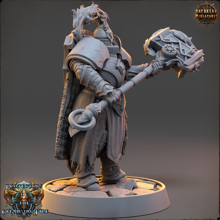 Duke Darko Ebonfire - The Protectors of the Cleansing Fire - Unpainted Miniature