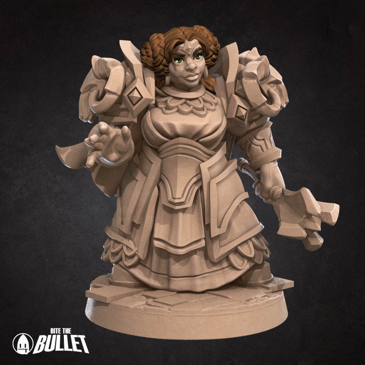 Dwarf Priestess - Unpainted Miniature