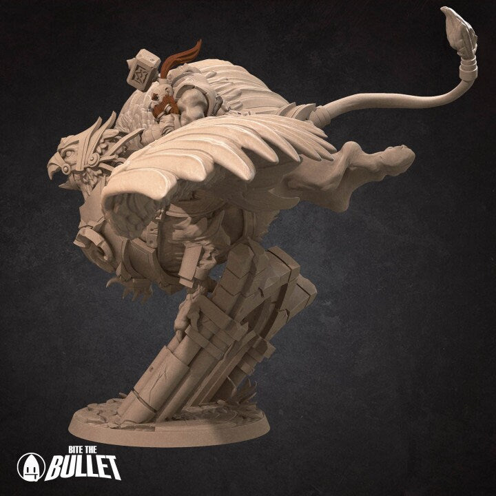 Dwarf Gryphon Master - Unpainted Miniature