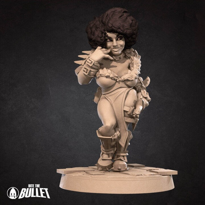 Kim, the Dwarf Rogue - Pinup - Unpainted Miniature