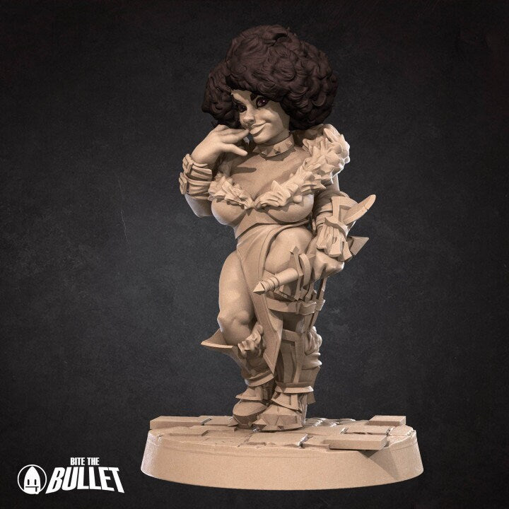 Kim, the Dwarf Rogue - Pinup - Unpainted Miniature