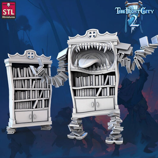 Mimic Bookcase - The Frost City - Unpainted Miniature