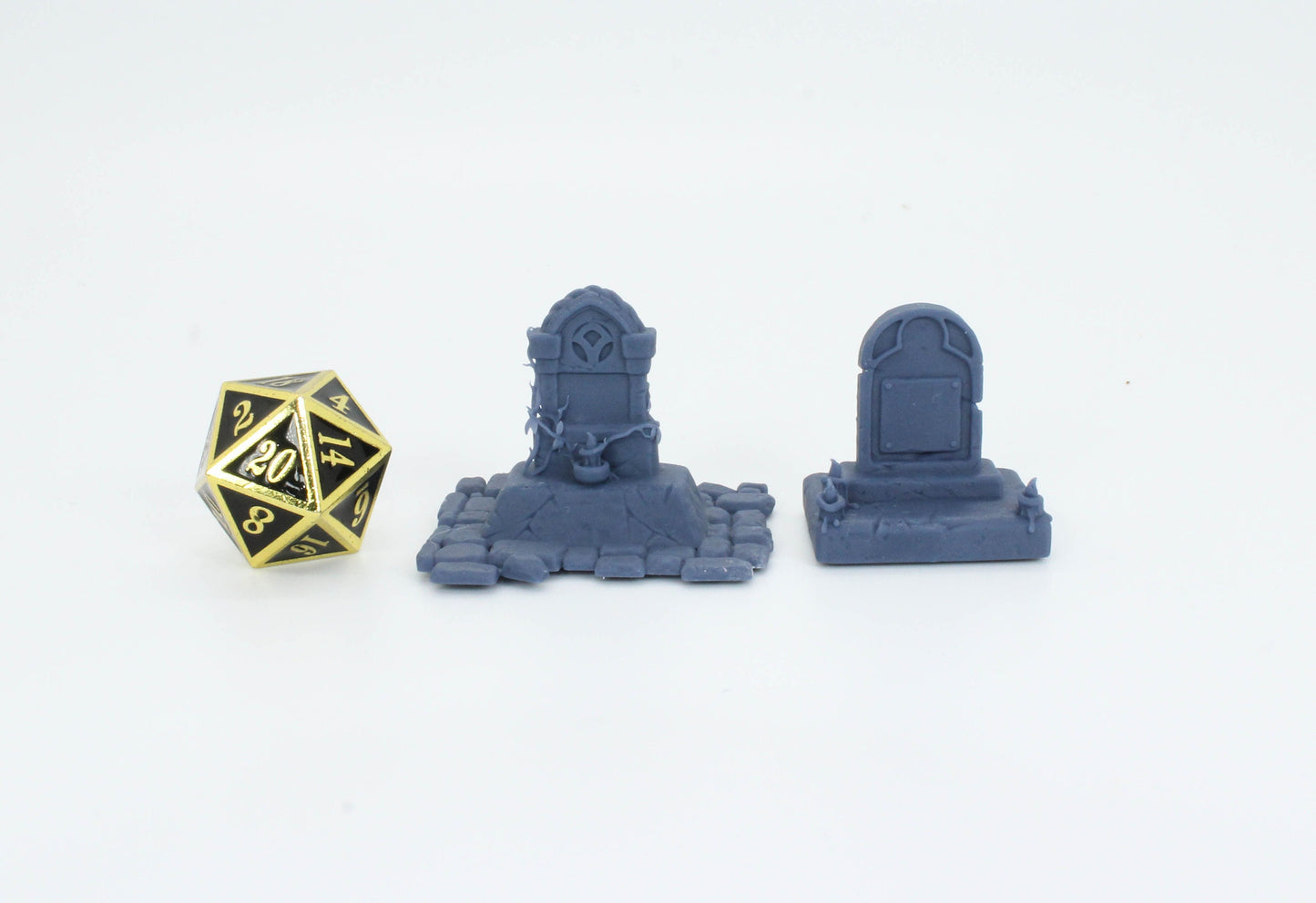 Headstones & Coffin - Unpainted Miniature