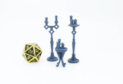 Candleholder Set - Unpainted Miniature