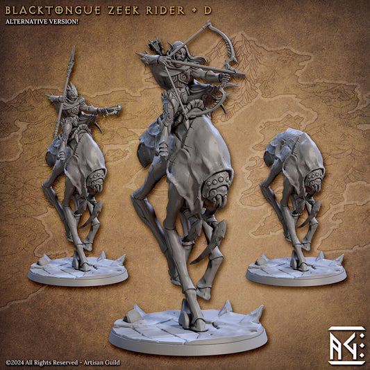 Blacktongue Zeek Rider - Pose D - Black Tongue Assassins Set - Unpainted Miniature