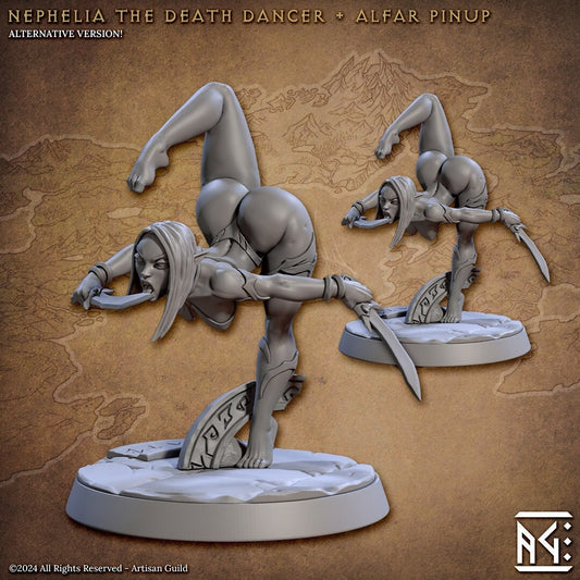 Nephelia the Death Dancer - Pinup - Black Tongue Assassins Set - Unpainted Miniature