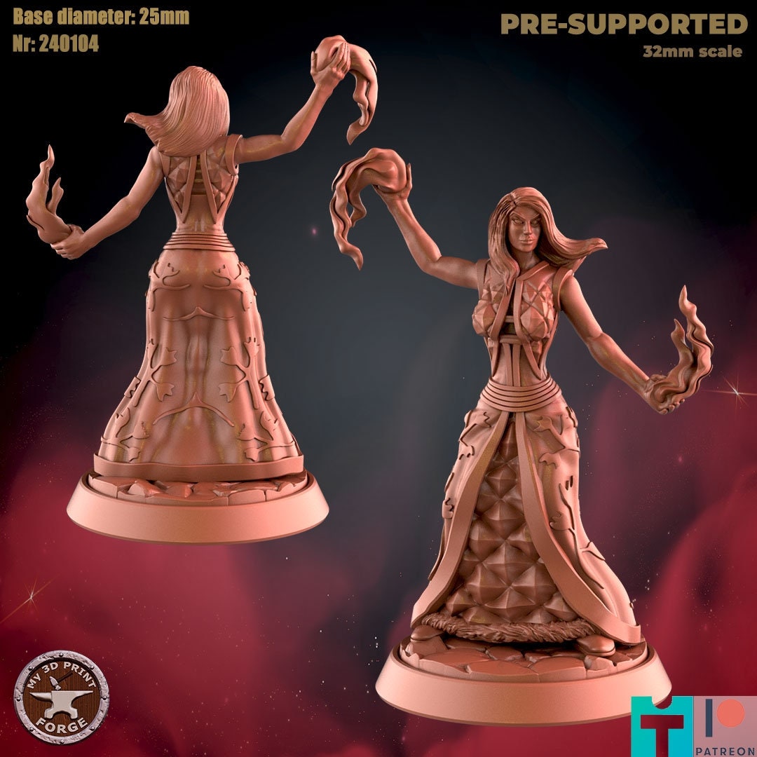 Dragon Queen - Human Form - 2 Poses - Unpainted Miniature