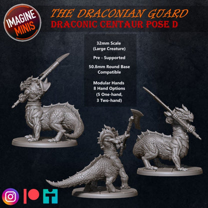 Dragonkin Guard - Pose D - Unpainted Miniature