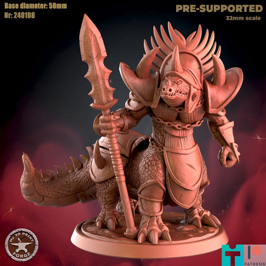 Lizardkin Guard - Spear - Unpainted Miniature