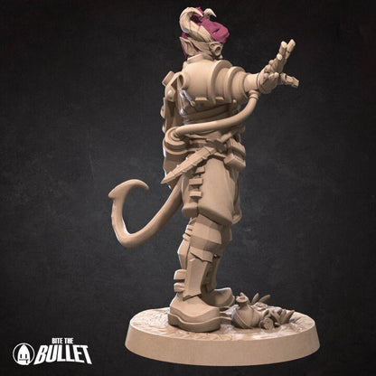 Female Tiefling Artificer - Unpainted Miniature