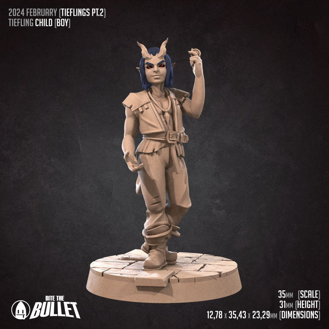 Tiefling Kids - Unpainted Miniature