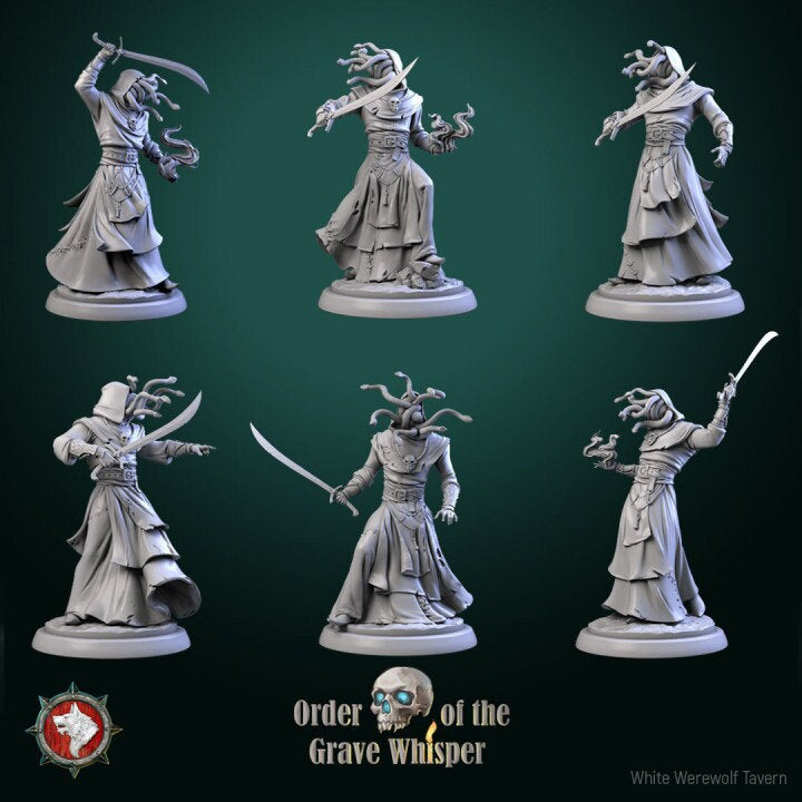 Snakehead Cultists - Order of the Grave Whisper - Unpainted Miniature