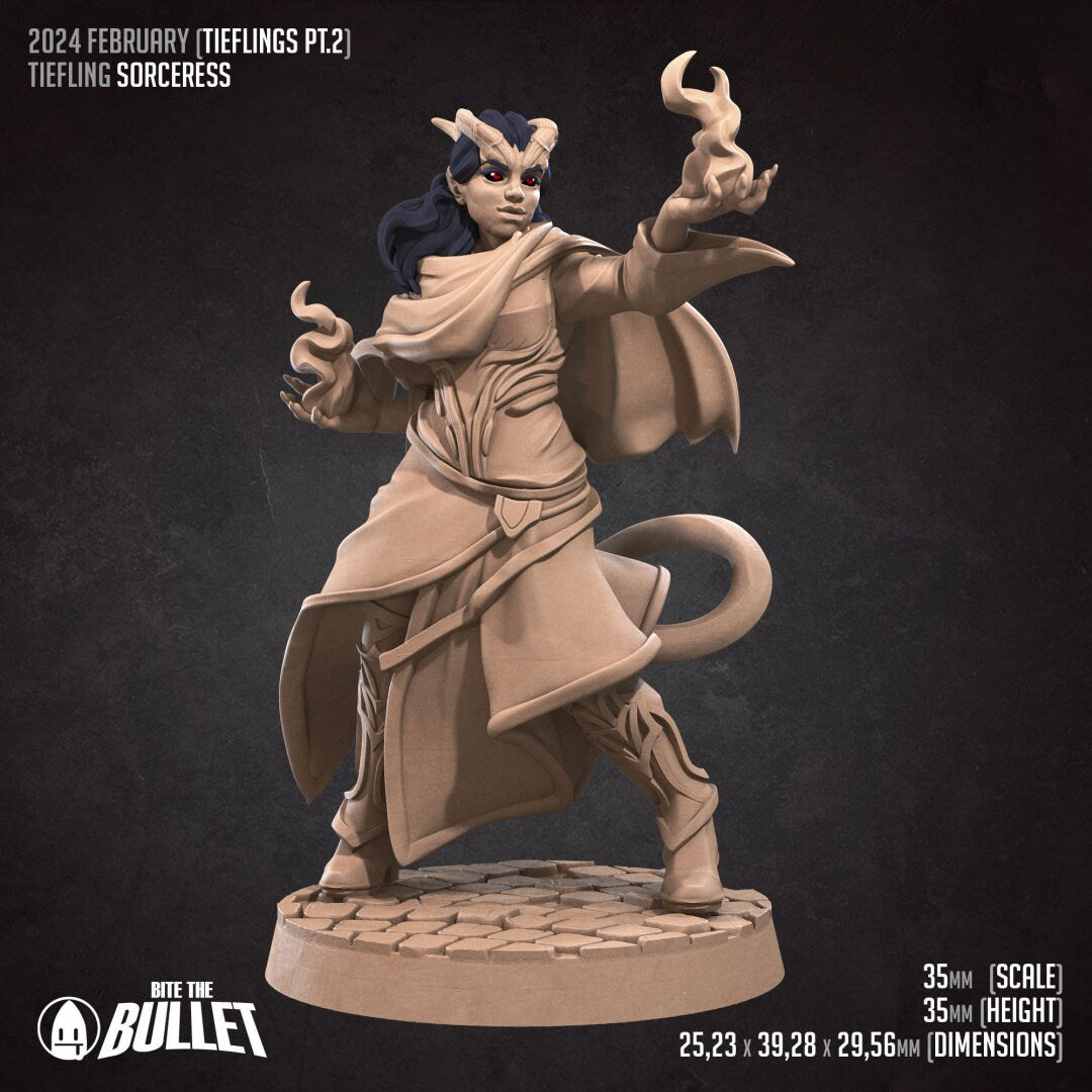 Tiefling Sorcerer - Unpainted Miniature