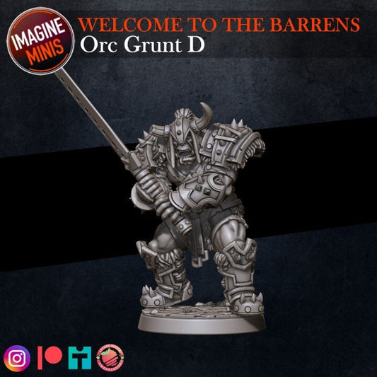 Orc Grunt D - Barrens Set - Unpainted Miniature