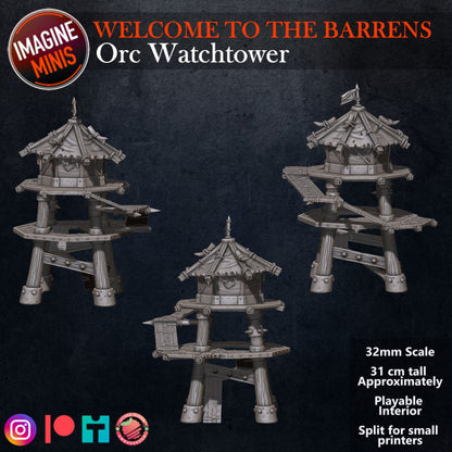 Orc Watch Tower - Unpainted Miniature