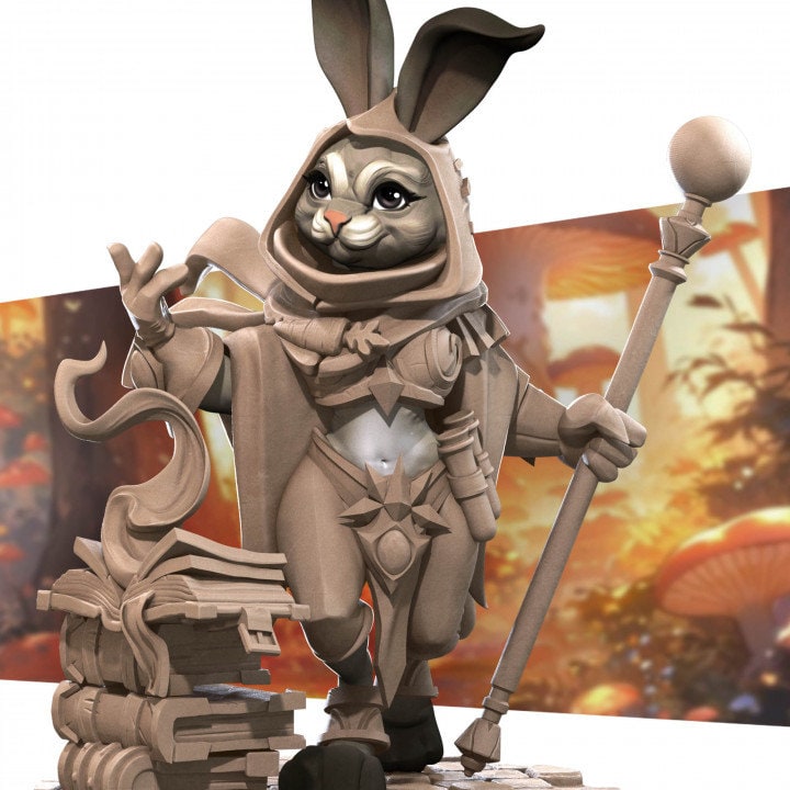 Rabbitfolk Wizard - Unpainted Miniature