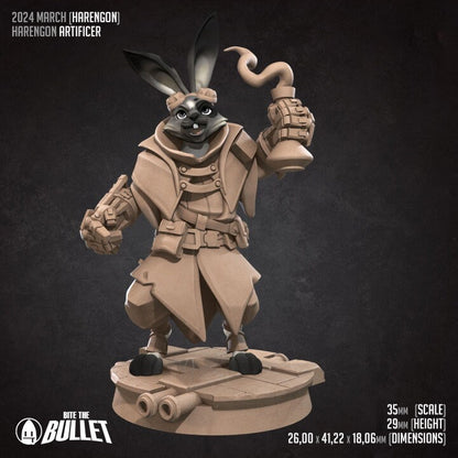 Rabbitfolk Artificer - Unpainted Miniature