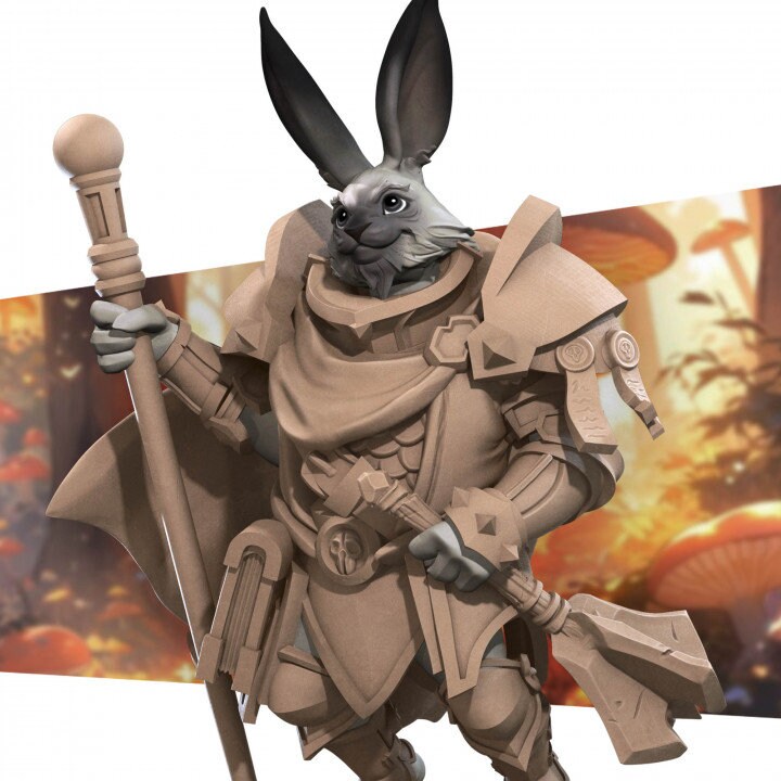 Rabbitfolk Cleric - Unpainted Miniature