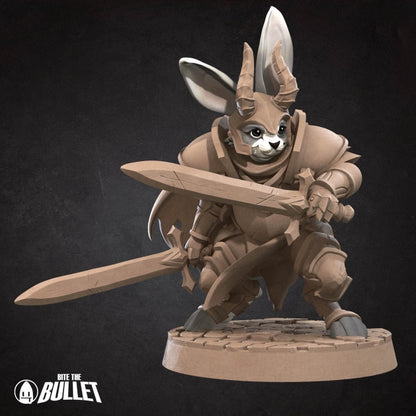 Rabbitfolk Warrior - Unpainted Miniature