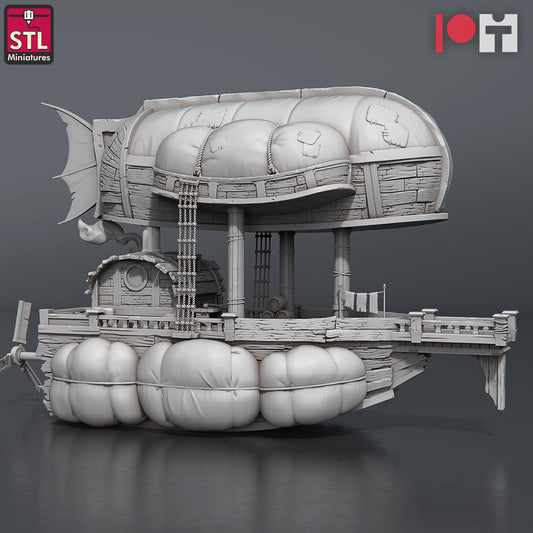 Air Ship - Airship Set - Unpainted Miniature