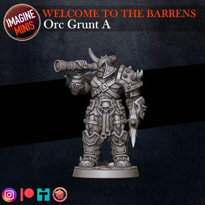 Orc Grunt A - Barrens Set - Unpainted Miniature