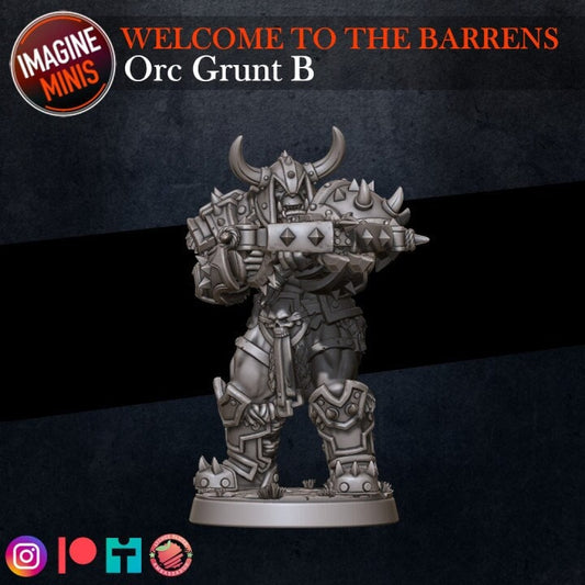 Orc Grunt B - Barrens Set - Unpainted Miniature