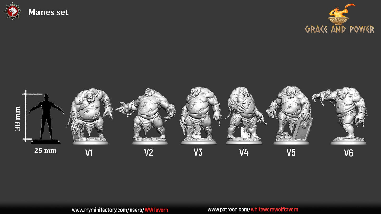 Manes - 6 Poses - Grace and Power Set - Unpainted Miniatures