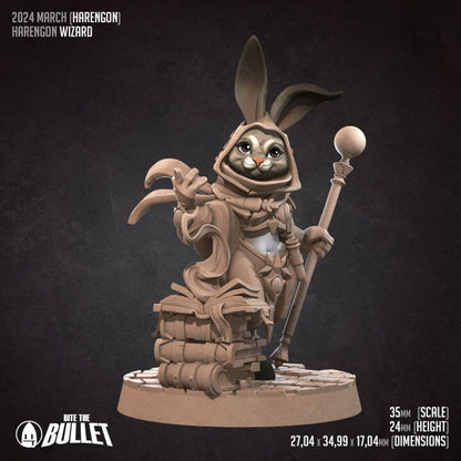 Rabbitfolk Wizard - Unpainted Miniature