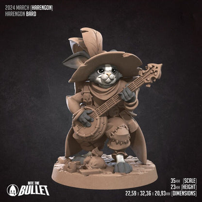 Rabbitfolk Bard - Unpainted Miniature