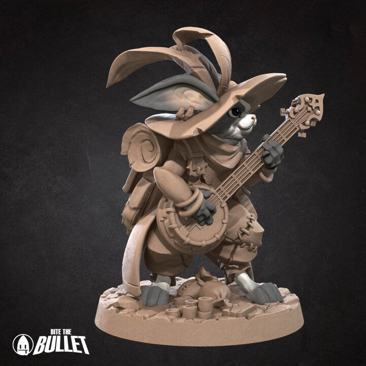 Rabbitfolk Bard - Unpainted Miniature