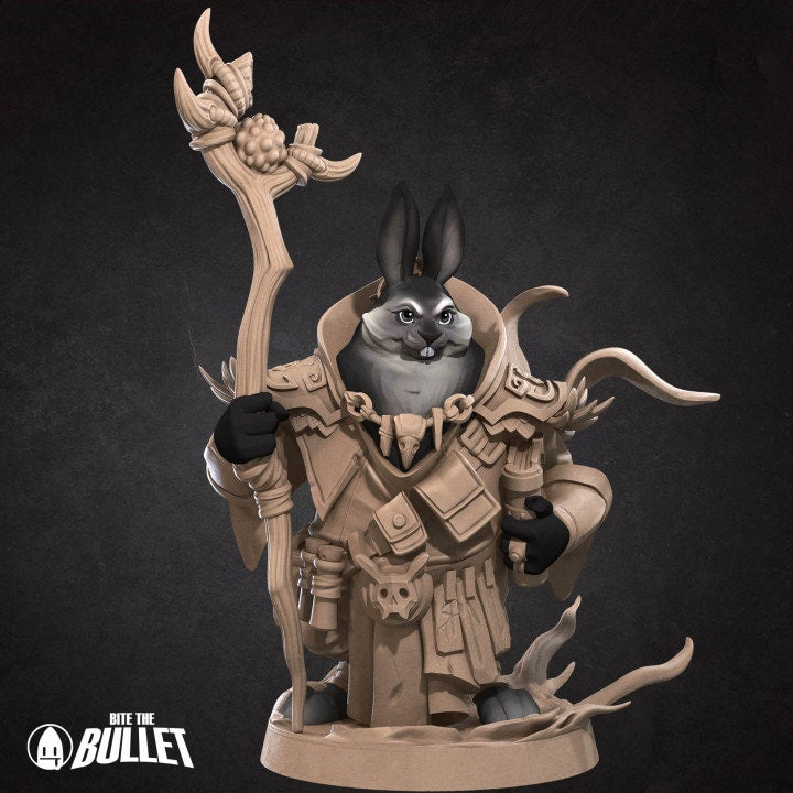 Rabbitfolk Warlock - Unpainted Miniature