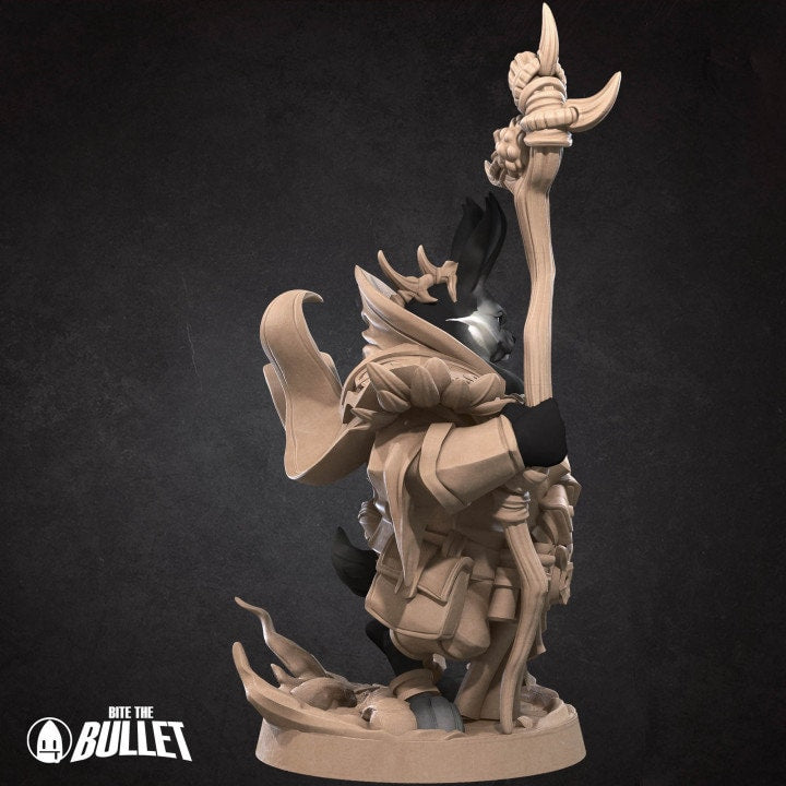 Rabbitfolk Warlock - Unpainted Miniature