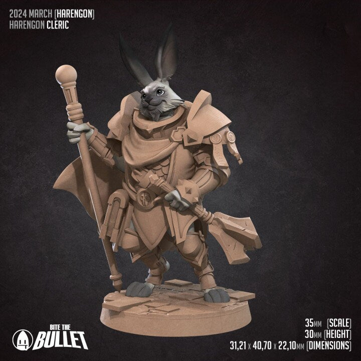 Rabbitfolk Cleric - Unpainted Miniature