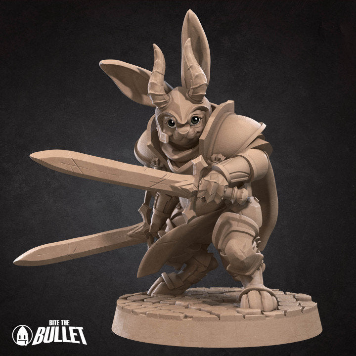 Rabbitfolk Warrior - Unpainted Miniature
