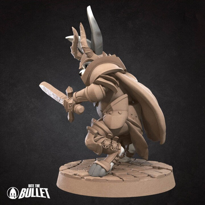 Rabbitfolk Warrior - Unpainted Miniature