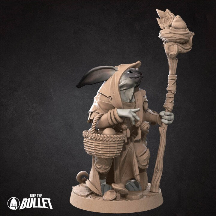 Rabbitfolk Druid - Unpainted Miniature