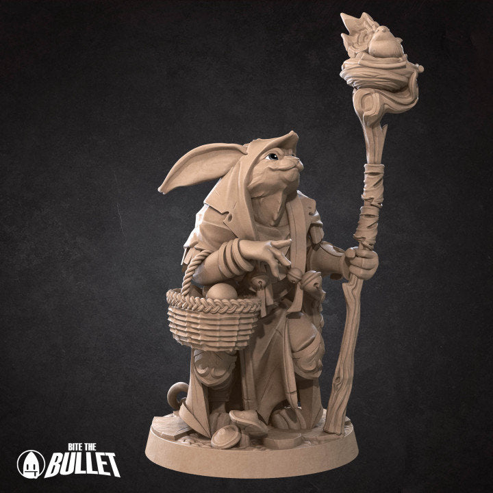 Rabbitfolk Druid - Unpainted Miniature