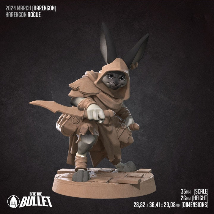 Rabbitfolk Rogue - Unpainted Miniature