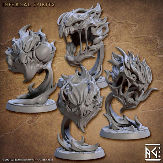 Infernal Spirits - Raid at the Temple of Ifrit Set - Unpainted Miniature